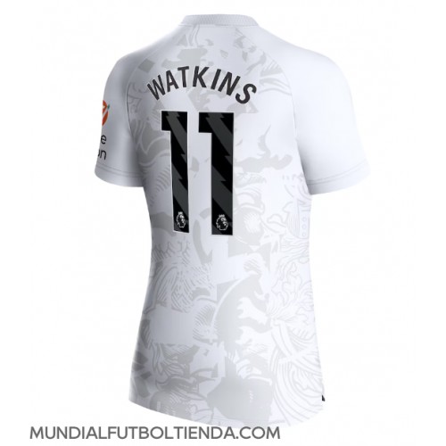 Camiseta Aston Villa Ollie Watkins #11 Segunda Equipación Replica 2023-24 para mujer mangas cortas